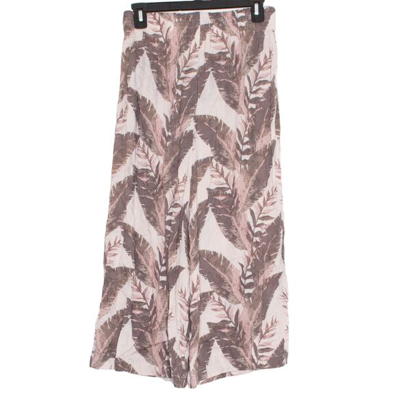 Free People Pants Wide Leg High Rise Harem Cottage Boho Culotte Tropical Small - Picture 2 of 7